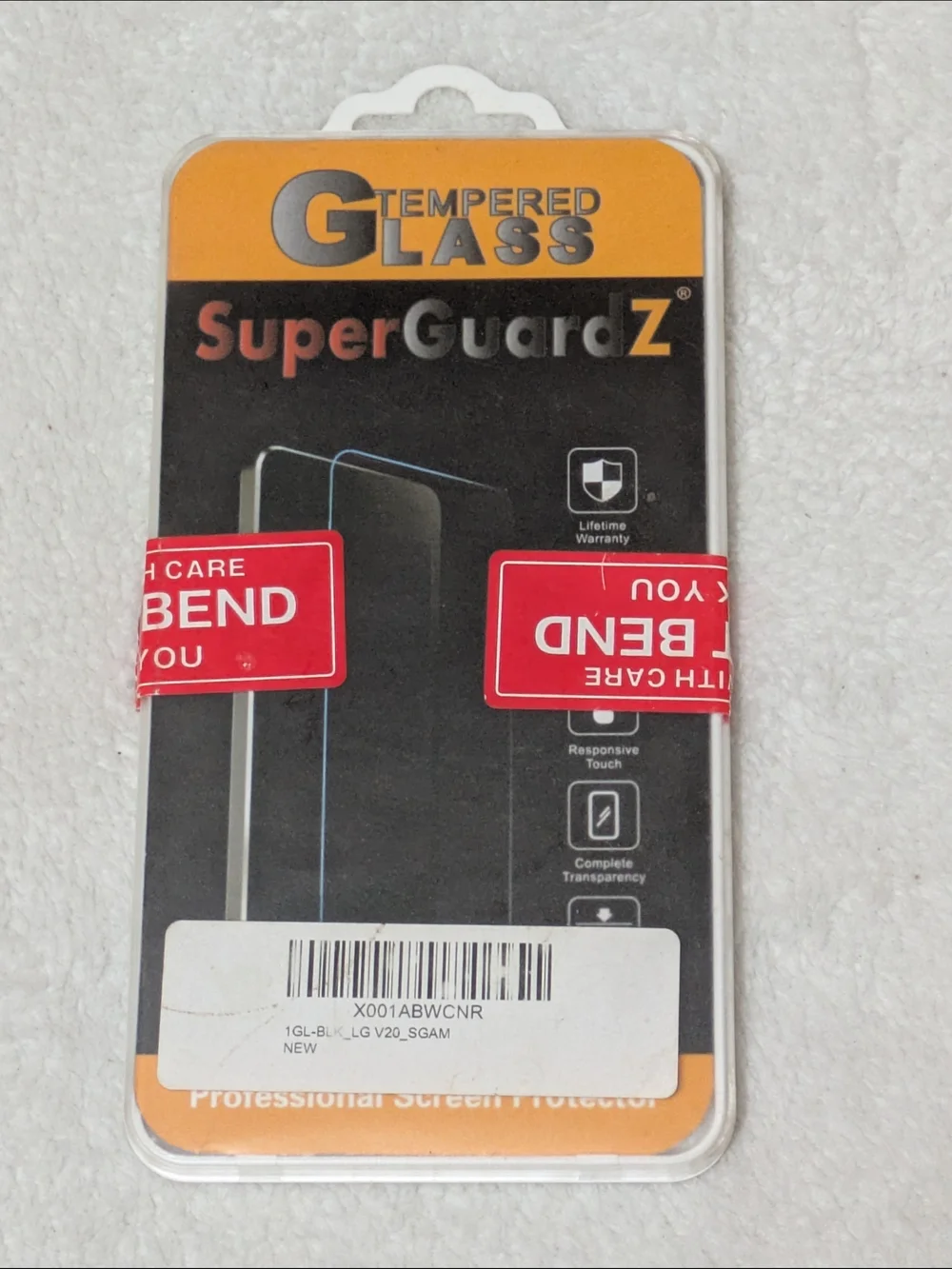 [1-Pack] SuperGuardZ Premium Tempered Glass Screen Protector for LG V20
